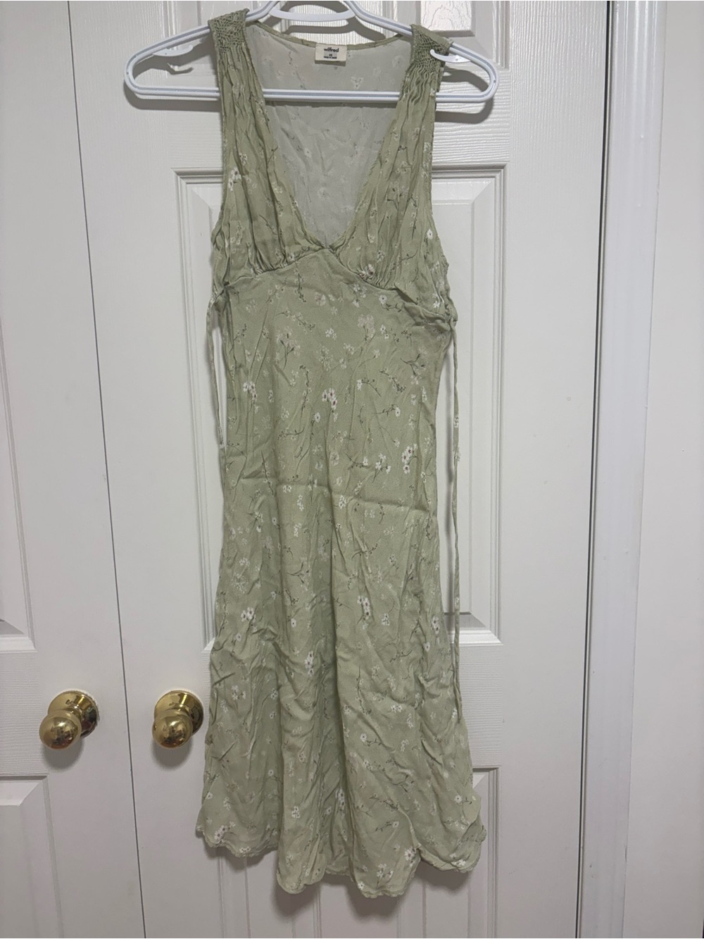 💗2fo80💗 Wilfred Light Green Floral Midi Dress